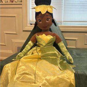 RARE Disney Princess Tiana Doll with Yellow and Green Dress